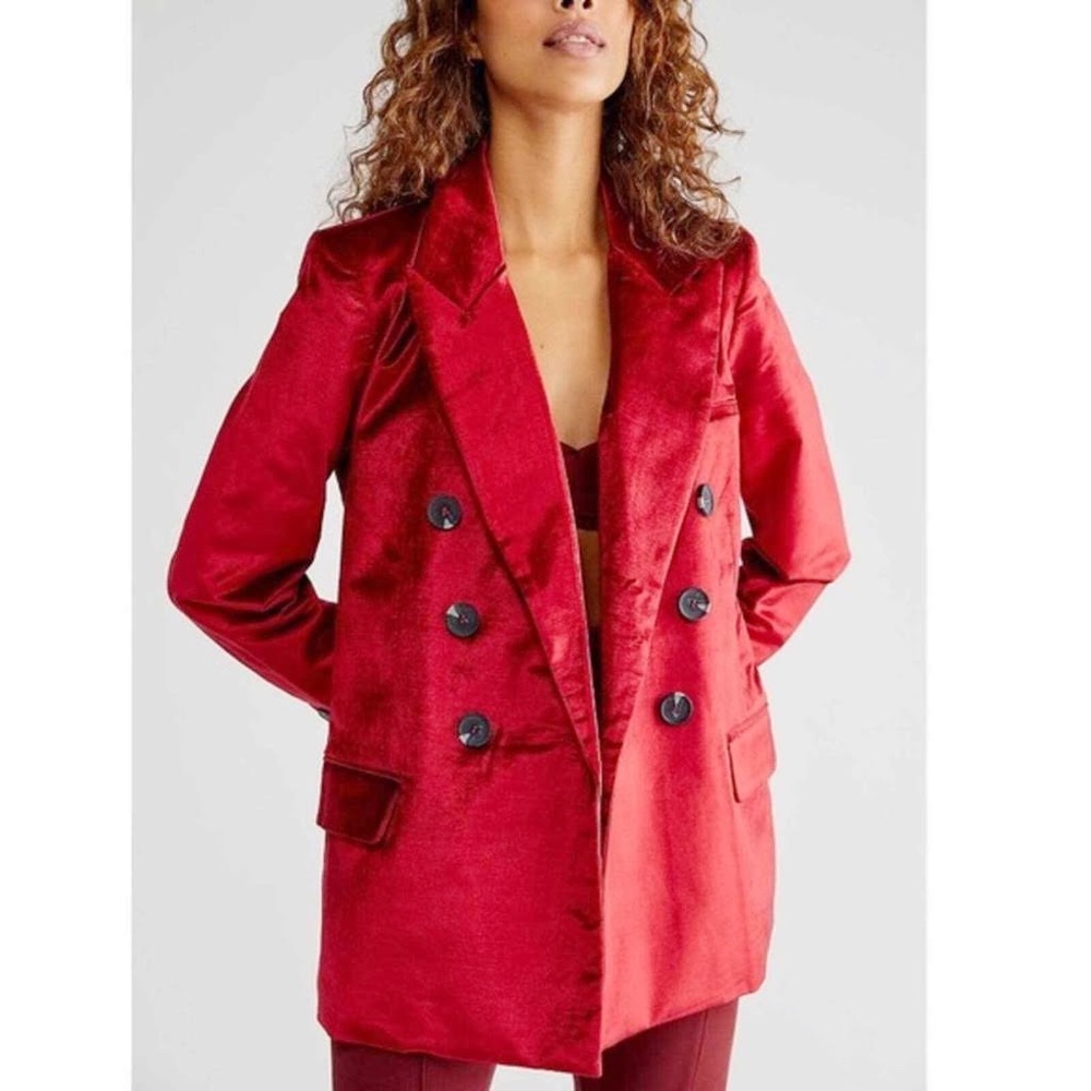 Free people MINKPINK Velvet Injection blazer